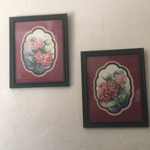 Hunter Green Begonia Flower Picture Set